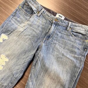 PAIGE Distressed Jeans lightweight light blue